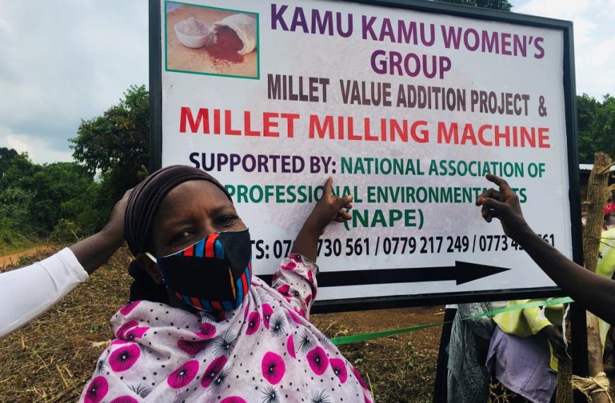 NAPE SUPPORTS WOMEN WITH A MILLET GRINDING MACHINE TO IMPROVE THEIR HOUSEHOLD INCOME